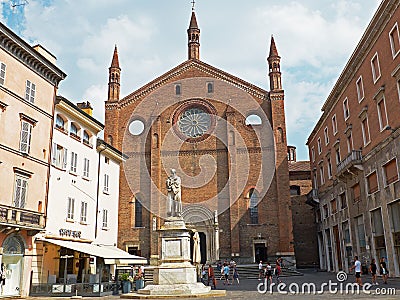 San Francesco church of Piacenza. Emilia-Romagna. Italy. Editorial Stock Photo