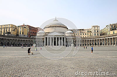 San Francesco di Paola, Naples, Italy Editorial Stock Photo