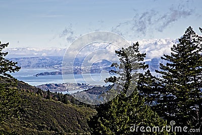 San Francisco Bay Area from Mt. Tamalpais Stock Photo