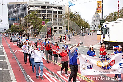 26th annual Pistahan Parade in Downtown San Francisco Editorial Stock Photo