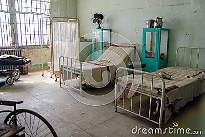 Alcatraz prison hospital. Alcatraz island. San Francisco, USA Editorial Stock Photo