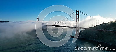 San Francisco California Foggy Golden Gate Stock Photo