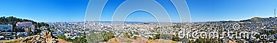 San Francisco, skyline, Corona Heights, hill, hilltop, aerial view, California, United States of America, Usa Stock Photo