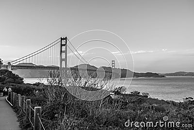 SAN FRANCISCO, CALIFORNIA, UNITED STATES - 29 October 2022: Photo of the iconic Golden Gate Bridge in San Francisco Editorial Stock Photo