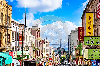 San Francisco Chinatown Editorial Stock Photo