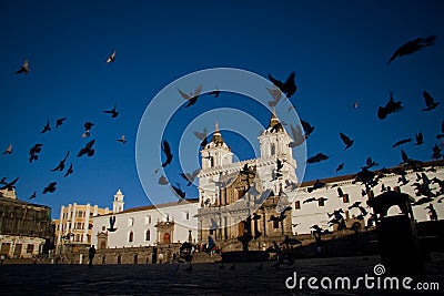 San Francisco Church and plaza in Quito, Ecuador Editorial Stock Photo