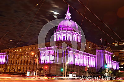 San Francisco City Hall Pays Tribute To Prince Editorial Stock Photo