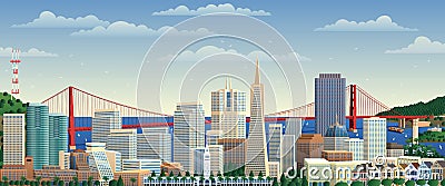 San Francisco Vector Illustration