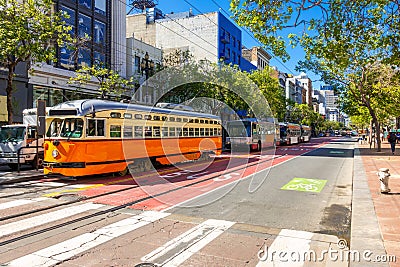 San Francisco downtown street Stock Photo