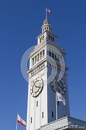 San Francisco Ferry Building Clock tower Stock Photo