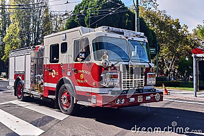 San Francisco Fire Department truck Editorial Stock Photo