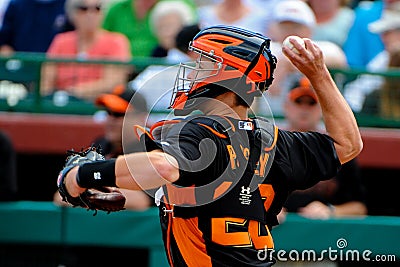 San Francisco Giants Catcher #28 Buster Posey Editorial Stock Photo