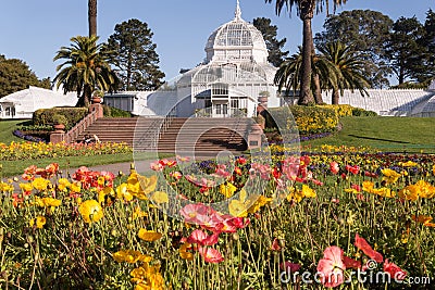 San Francisco Golden Gate Park Conservatory of Flowers Stock Photo