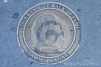 Bammie's Walk of Fame Sammy Hagar San Francisco Editorial Stock Photo