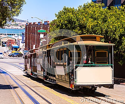 San francisco Hyde Street Cable Car California Stock Photo