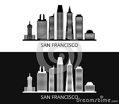 San Francisco icon illustrated in vector on white background Stock Photo