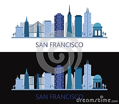 San Francisco icon illustrated in vector on white background Stock Photo