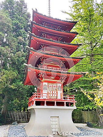 San Francisco Japanese Tea Garden Stock Photo