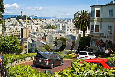 San Francisco Lombard Street Editorial Stock Photo