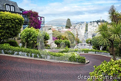 San Francisco Lombard Street Editorial Stock Photo