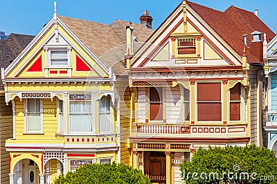 San Francisco Painted Ladies Editorial Stock Photo