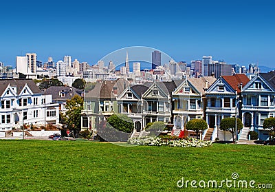 San Francisco Painted Ladies Stock Photo