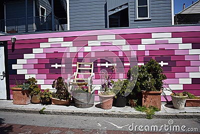 San Francisco`s world recognized Balmy Alley murals, 12. Stock Photo