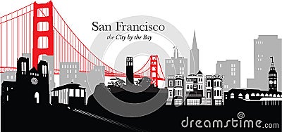 San Francisco Skyline Vector Illustration