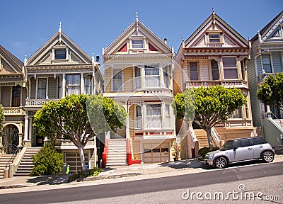 San Francisco Victorian Homes Stock Photo