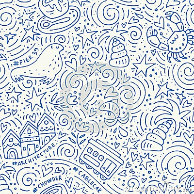 San Fransisco Pattern Vector Illustration