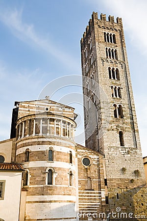 San Frediano basilica, Lucca, Italy Stock Photo