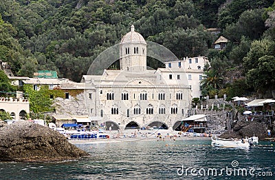 San Fruttuoso Abbey, Italy Editorial Stock Photo