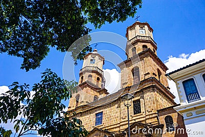 San Gil Church View in Santander, Colombia Stock Photo