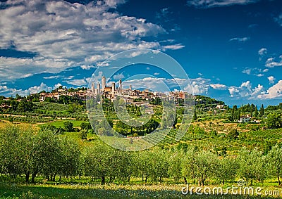 San Gimignano, one of the nicest villages of Italy Stock Photo