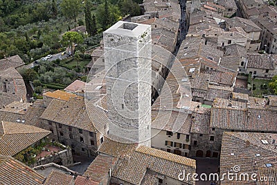 San Gimignano Village, Tuscany Stock Photo