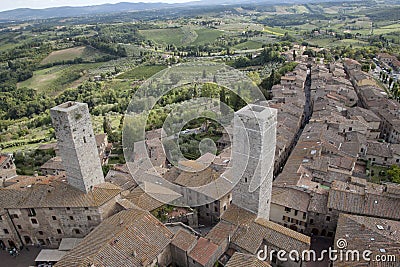 San Gimignano Village, Tuscany Stock Photo