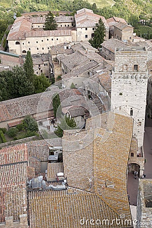 San Gimignano Village, Tuscany Stock Photo