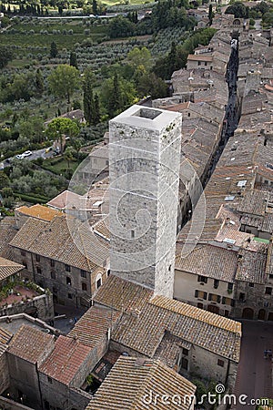 San Gimignano Village, Tuscany Stock Photo