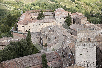 San Gimignano Village, Tuscany Stock Photo