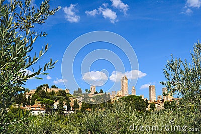 San Gimignano village, Tuscany, Italy Stock Photo