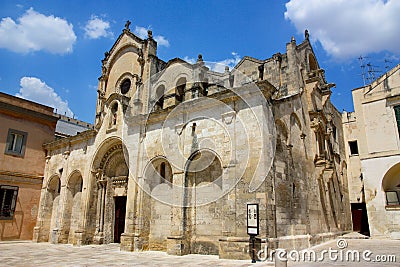 San Giovanni Battista church in Matera, Italy Stock Photo