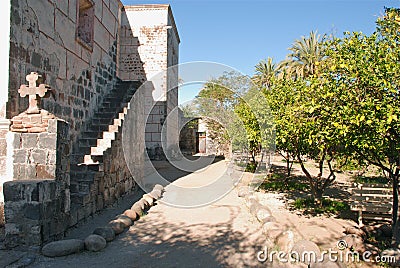San Ignacio monastery garde Baja California Mexico Stock Photo