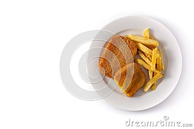 San Jacobo steak filled with cheese and ham Stock Photo