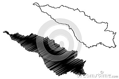 San Jose City Republic of Costa Rica map vector illustration, scribble sketch City of San Jose map Vector Illustration