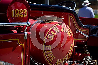 San Jose Fire Museum Vintage Engine At A Car Show Editorial Stock Photo