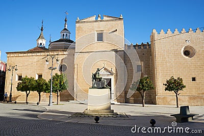 San Juan Batista church cathedral in Badajoz, Spain Editorial Stock Photo