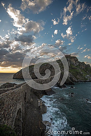 San Juan de Gaztelugatxe hermitage, Euskadi Stock Photo