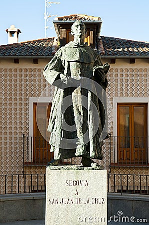 San Juan de la Cruz Statue - Segovia - Spain Stock Photo