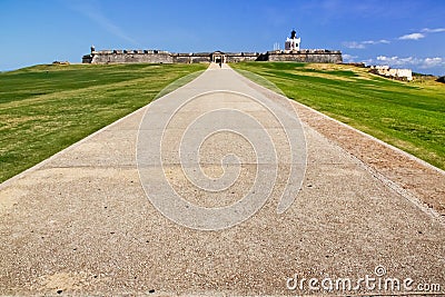 San Juan - El Morro Castle Entry Path Editorial Stock Photo