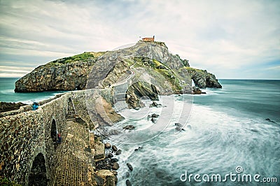 San juan gaztelugatxe island view, basque country Stock Photo